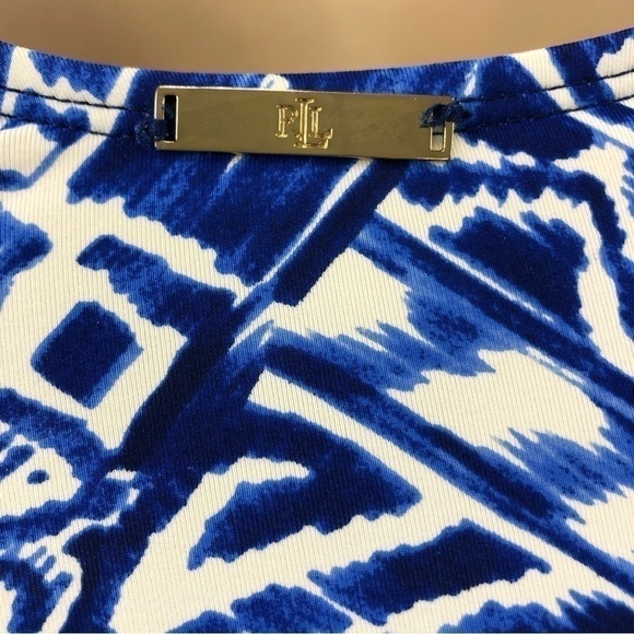 RALPH Lauren one piece swimsuit in blue and white Size 6 - Picture 5 of 7